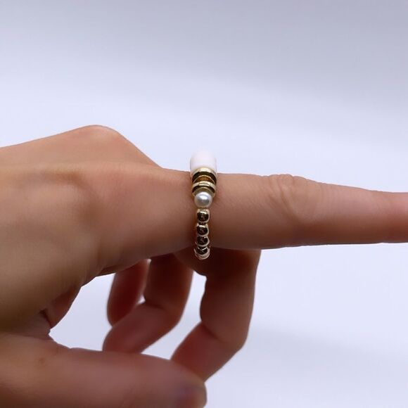 NWT Wool + Pepper Co. Beaded Stackable Ring - Picture 5 of 5